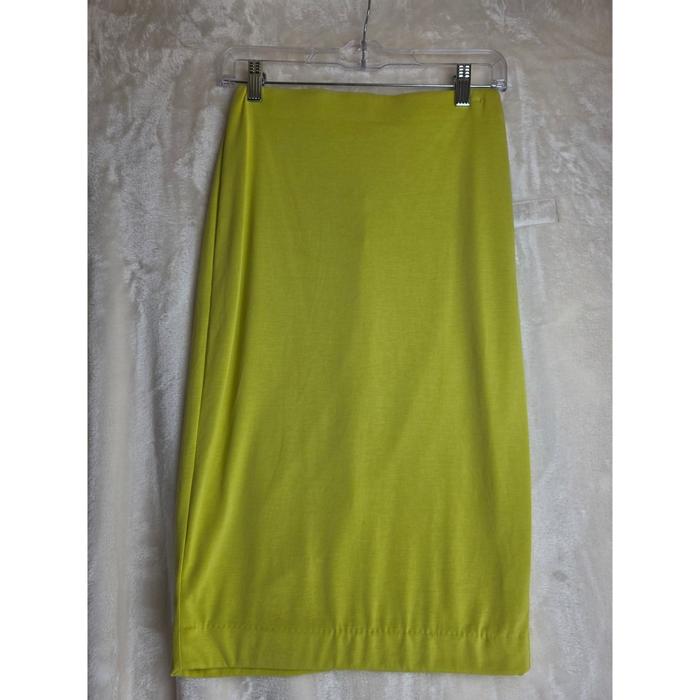 EXPRESS Solid Lime Green Pencil‎ Skirt Elastic Waist Pull On XS NWT
